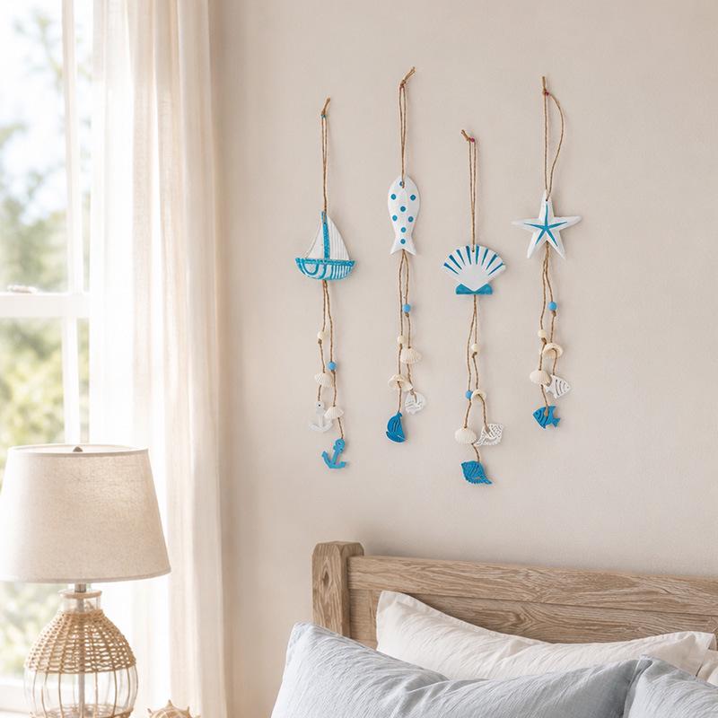 Starfish Ocean Theme Hemp Rope Ornament for Kindergarten or Living Room