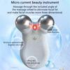 Masaj Facial cu Microcurent EMS Oțel Inoxidabil Cap Dublu Masaj Terapie RF Lifting Fermitate Piele Dispozitiv de Frumusețe