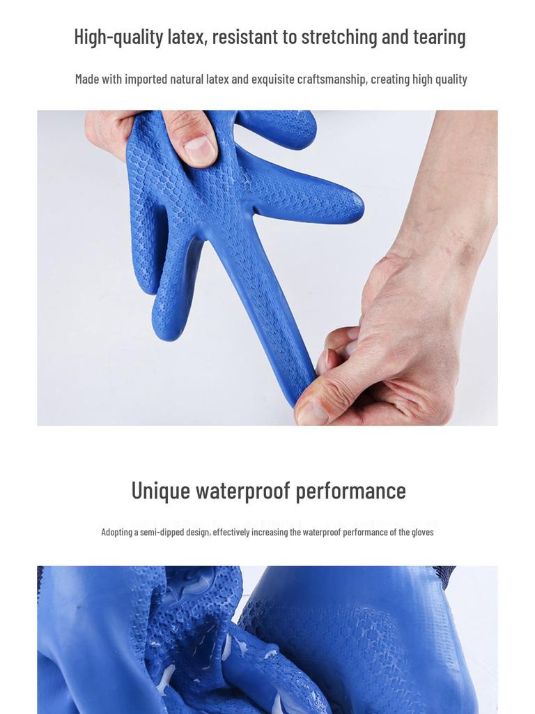 Free Shipping: Xingyu A698 Latex Gloves - Non-Slip, Waterproof, Wear-Resistant, Breathable, Labor Protection.