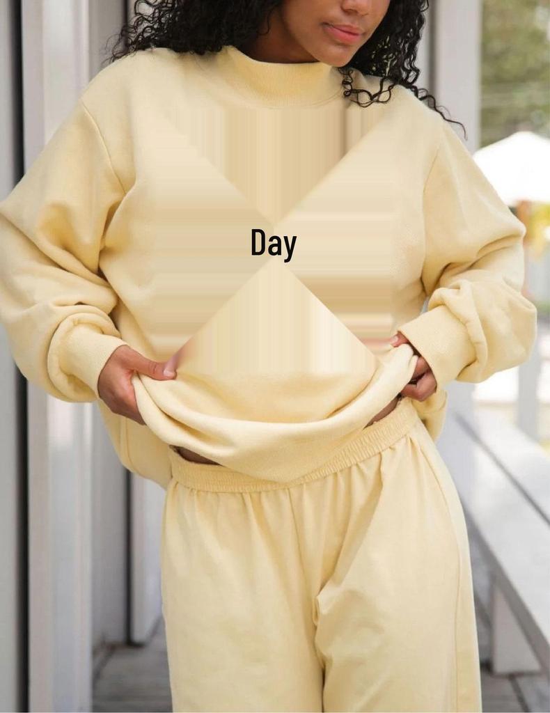High Neck Long Sleeve Women's Hoodie - Casual, Comfortable, Trendy for Spring and Autumn