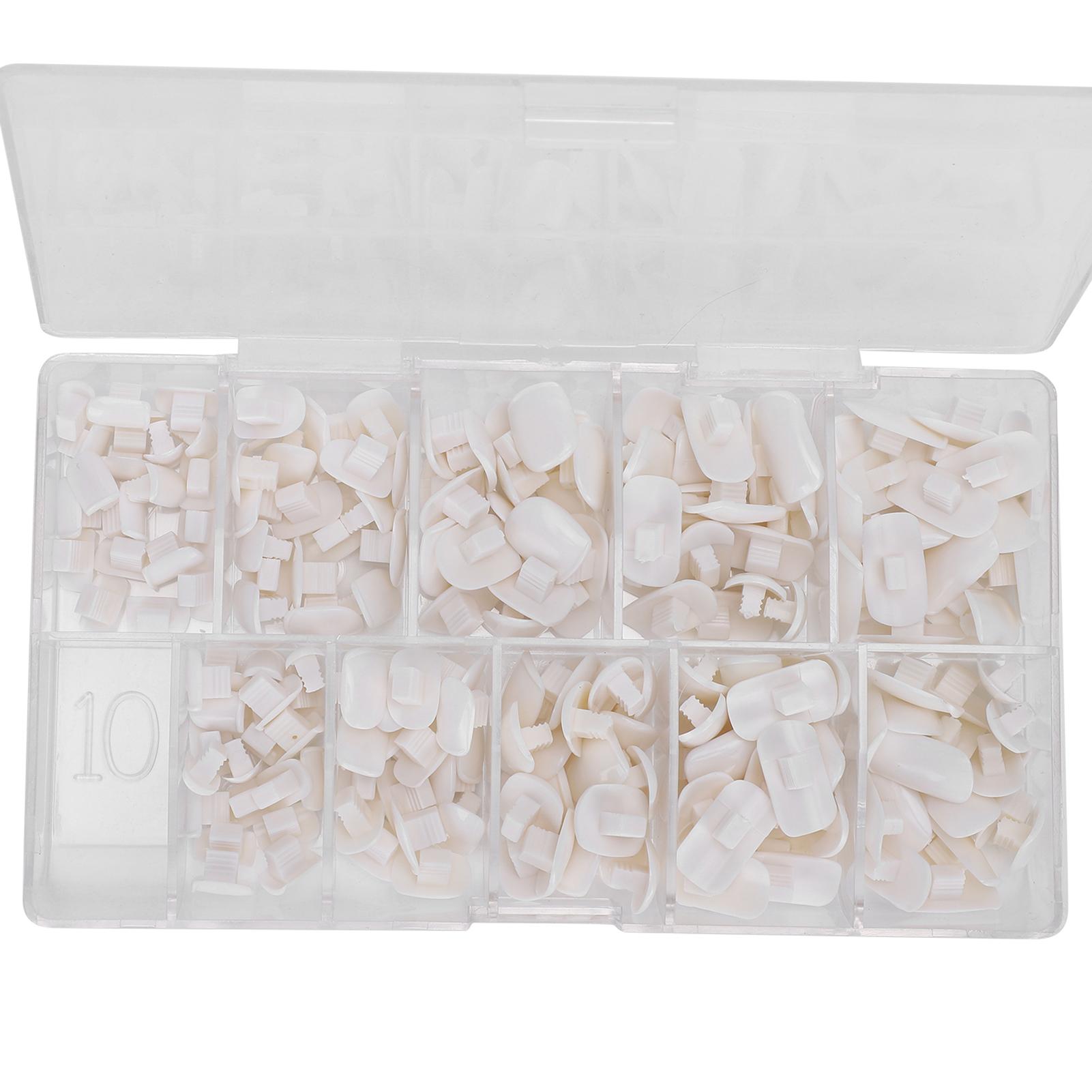 

200pcs Practice Training False Hand Nail Tip Novice False Fake Nail Manicure Tool