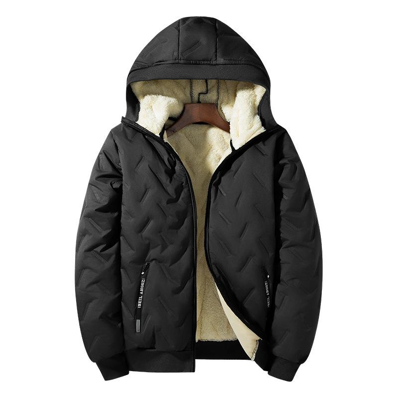 Winter Cotton-padded Clothes Men's Hooded Casual Loose Warm Cotton-padded Clothes Men's Piled and Thickened Cotton-padded Jackets Middle-aged