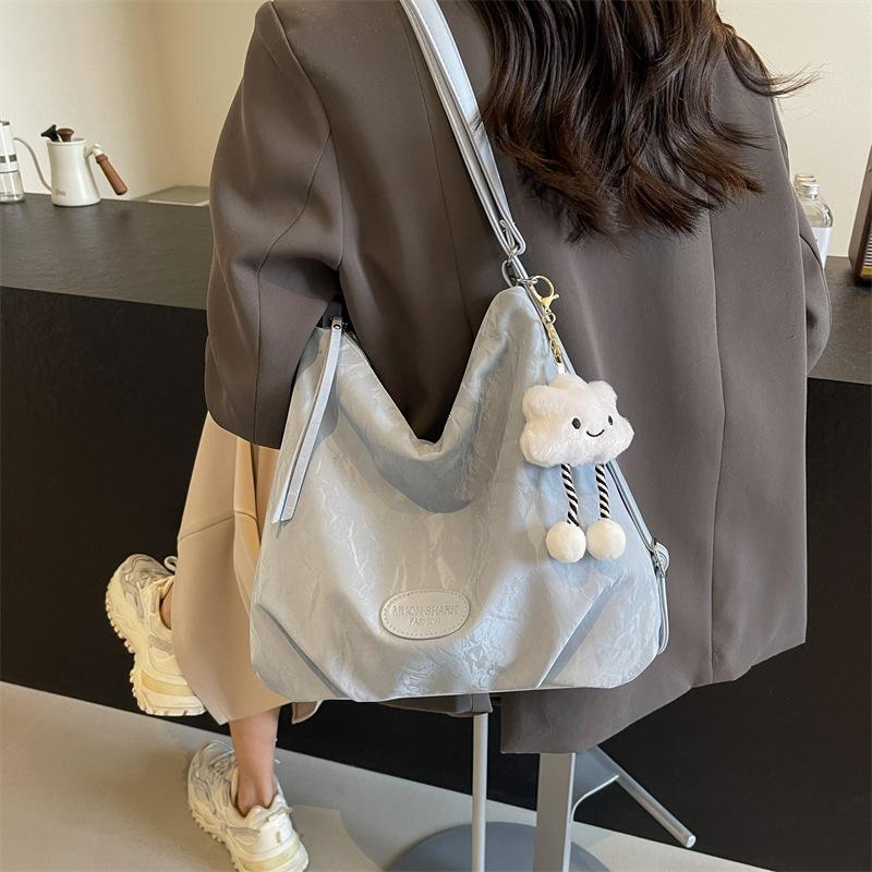 Premium sense large capacity double shoulder bag women's new fashion texture shoulder bag versatile commuter tote bag