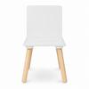 Chaise Enfant en Bois GINGER HOME, Style Scandinave, MDF et Pin, Bords Arrondis, Blanche, 26,8x26,8x50 cm