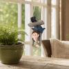 Resin Swinging Elf Figurine Hanging Resin Garden Statue Outdoor Elf Sculpture  For Garden