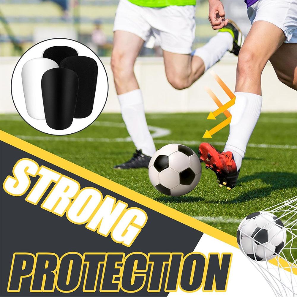 New 2 Pairs Black + White Mini Shin Guard Protective Equipment for Youth and Adults