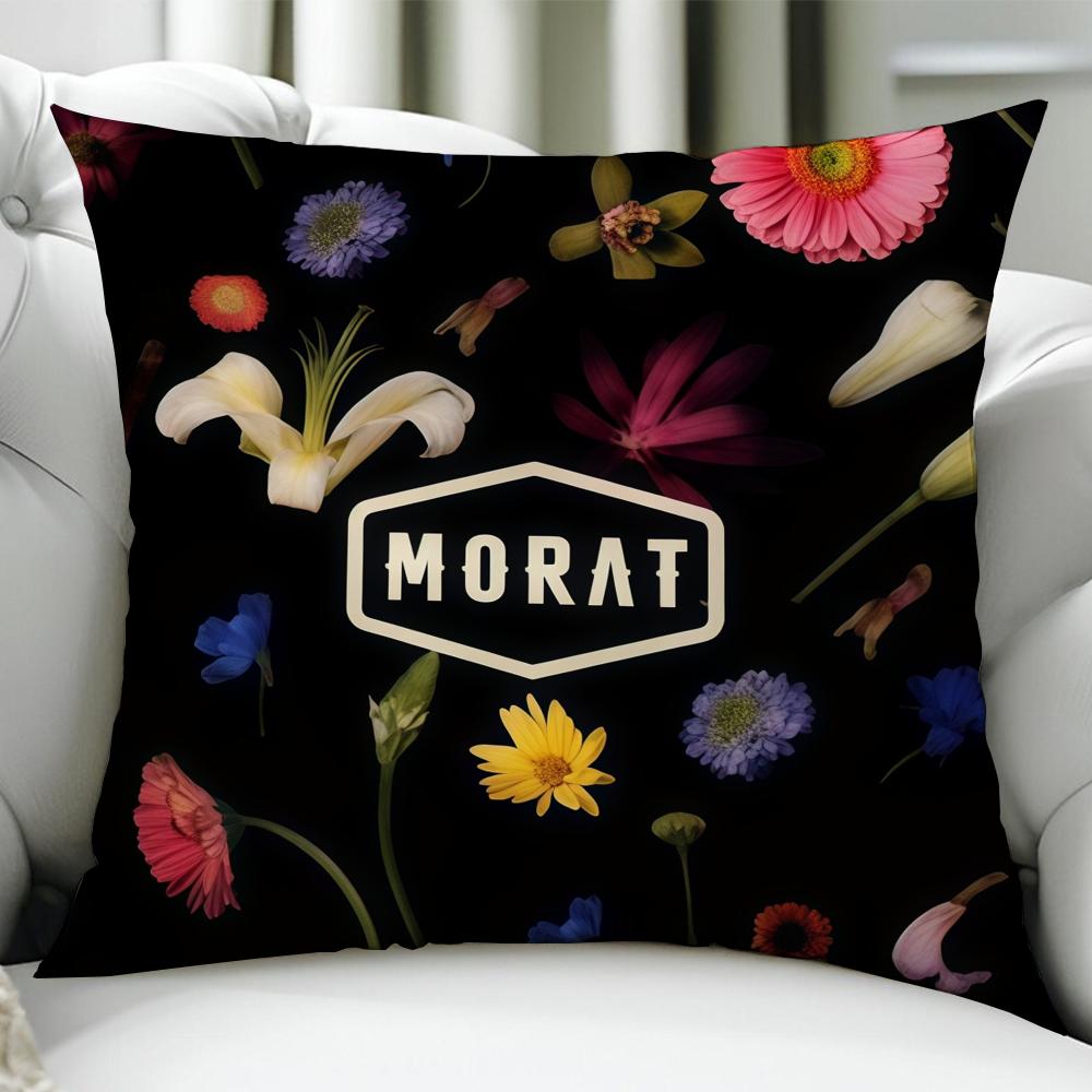 Band MMorat Cushion Cover Birthday Anniversary Gifts Double Sided Printed Zipper Cushion Cover Soft Skin Bedding