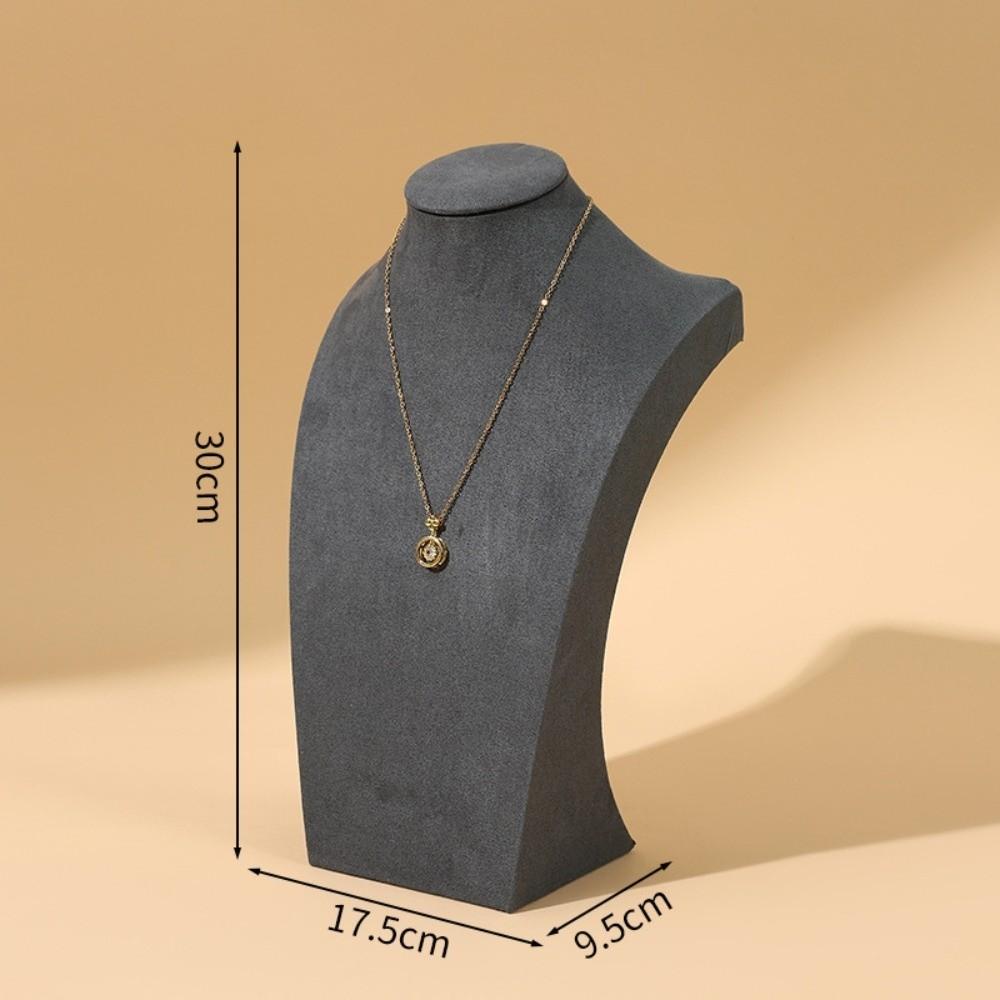 Human Shape Necklace Display Stand Velvet Cloth Ornament Holder Jewelry Show Rack  Home Showcase