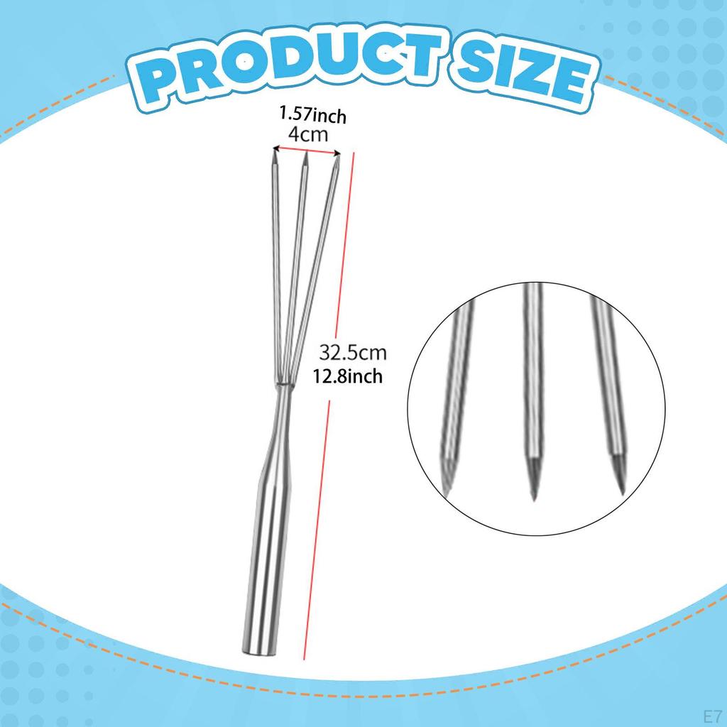 Hand Rake Cultivator Compact Stainless Steel Thickened Prong Garden Fork Tool for Weeding