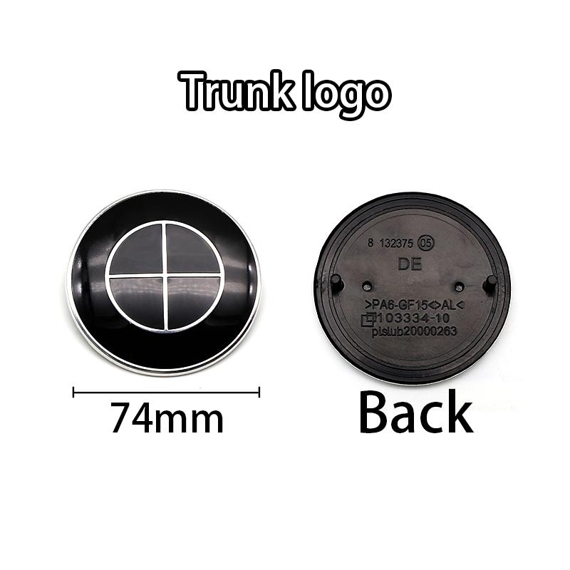 Car Emblem Steering Wheel Center Wheel Rim Center Cover Car Front Rear Logo Badge For BMW F30 F10 E90 E34 E53 E61 E62 Accessorie IH2