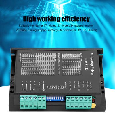 Microstep Driver Stepper Motor Driver 2‑Phase High Subdivision PWM Current Control DM542