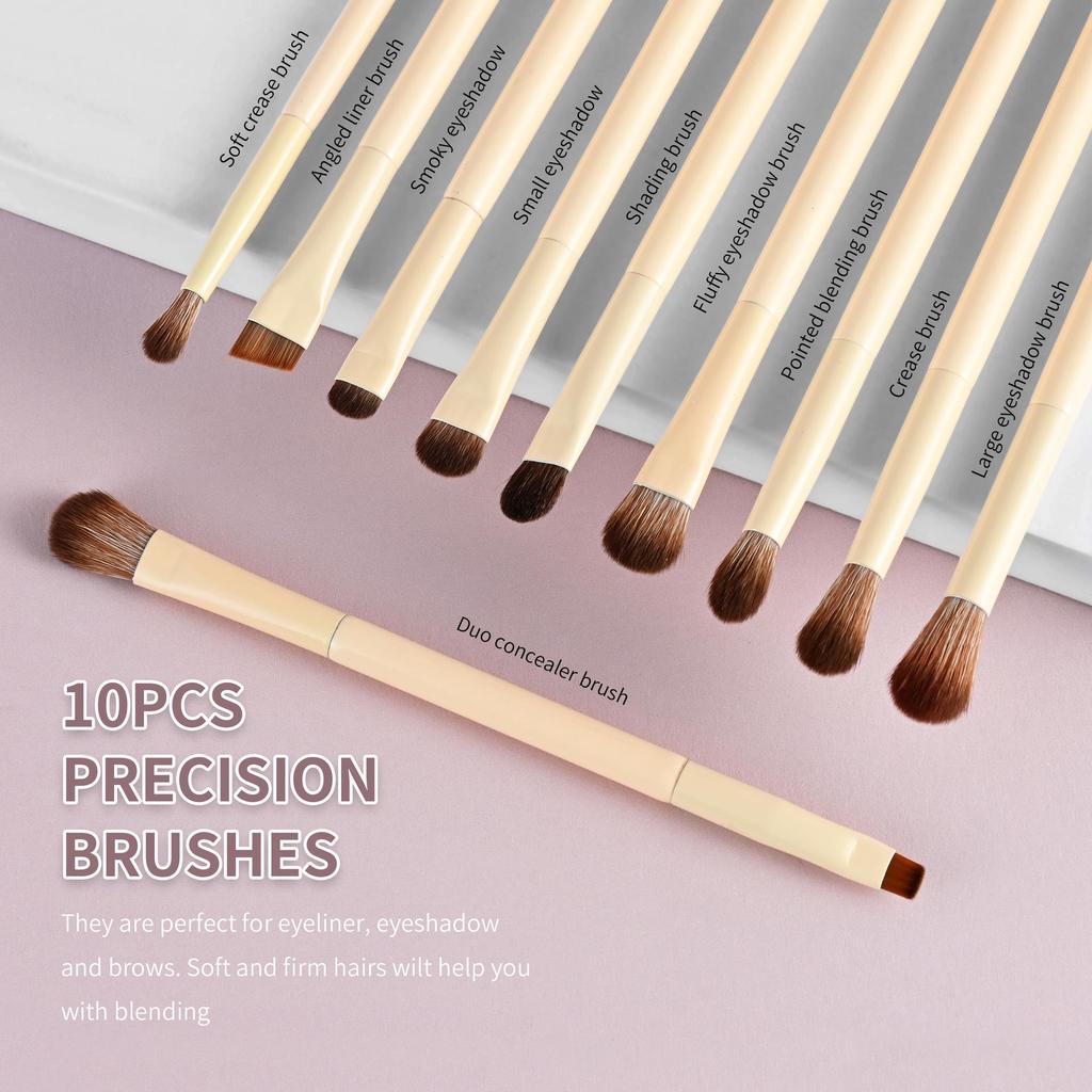 ZNY Zonia Multi-Purpose Makeup Brush: Eyeshadow, Foundation, Blending, Powder, Concealer Brush with Wooden Handle