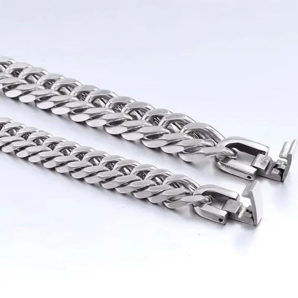Elegant Cuban Chain Bracelets Stainless Steel Steel Link Bracelet Fashion Metal Hand Chains Gift