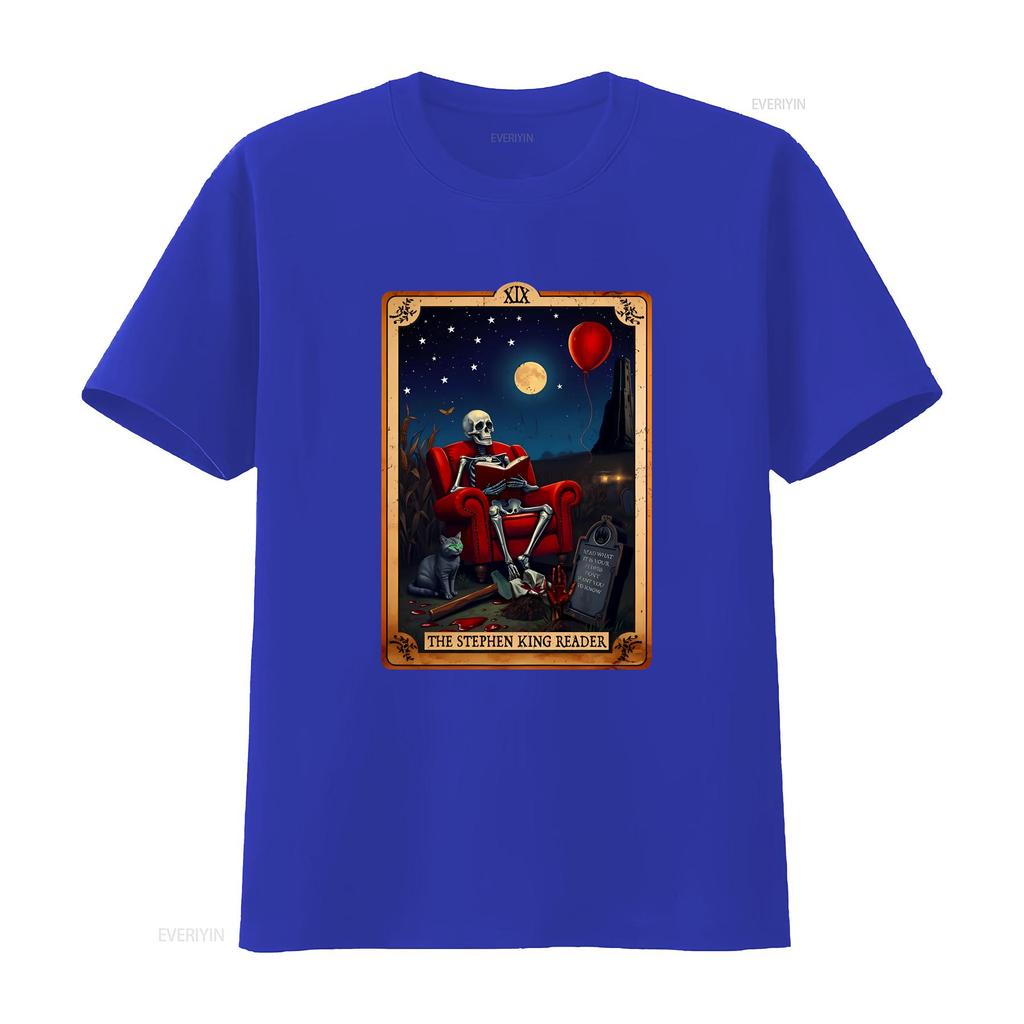 The Reader Stephen King Inspired Tarot Card T Shirt Perfect for Lover Vintage Style Horror Vintage Washed Stretched Comfortable