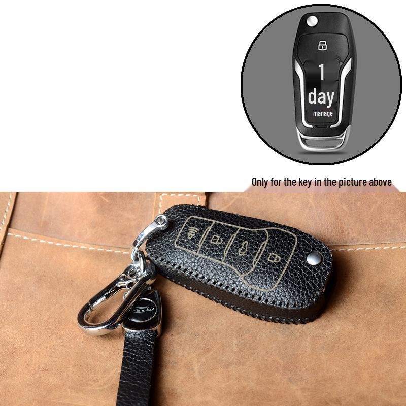 Universal Nappa Leather Key Cover for Honda, Toyota, Hyundai, Nissan - Car Modification Accessory