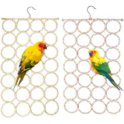 Filet d'escalade pour oiseaux, jouets balançoire pour perroquets avec crochets, fournitures pour cacatoès, perruches, tourtereaux