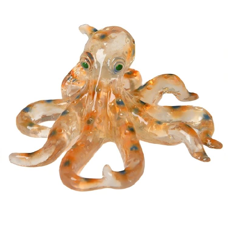 

Hand Blown Glass Octopuses Figurine Crystal Octopuses Statue Animals Sculpture Tabletop Decoration Unique Collectible