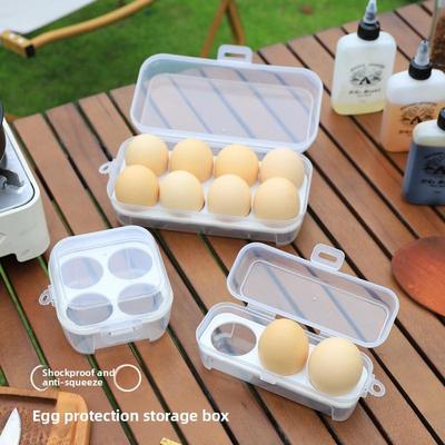 Cutie de Depozitare Ouă Antishoc pentru Exterior, Portabilă Camping Tavă Ouă Incasabilă, Cutie de Protecție din Plastic pentru Acasă, Incasabilă pentru Călătorie