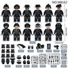 Military Series Black Anti-terrorism Special Police Character Building Block Toys