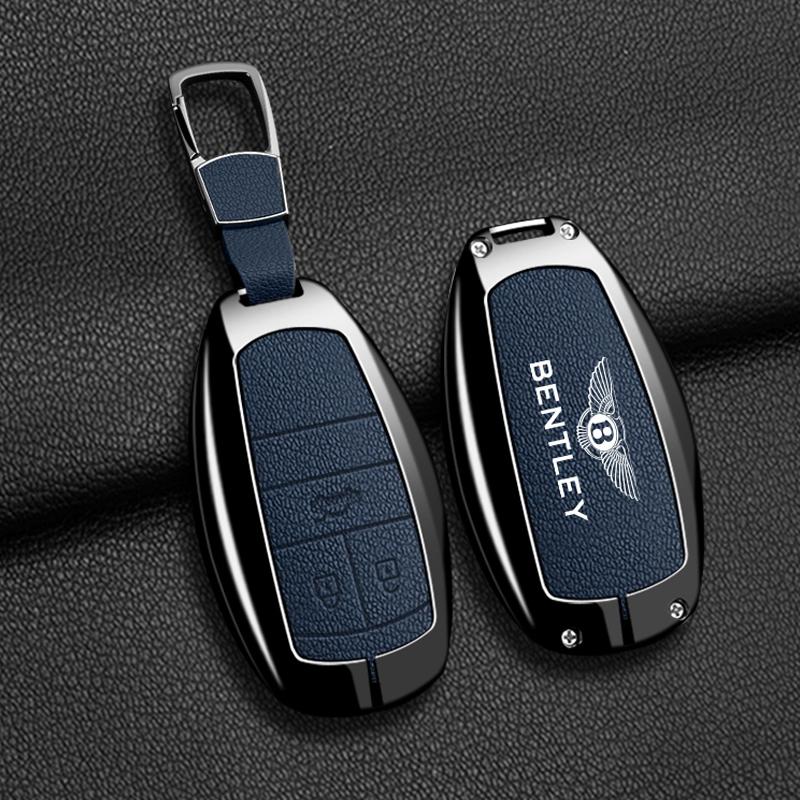 Zine Alloy Car Key Case Cover Shell Holder For Bentley Flying Spur Continental GT Bentayga Mulsanne Protector Remote Accessories HL1
