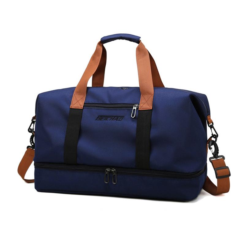Large Capacity Travel Duffle Bag, Unisex Wet Dry Separation Gym Sports Bag, Outdoor Carry On Weekend Handbag