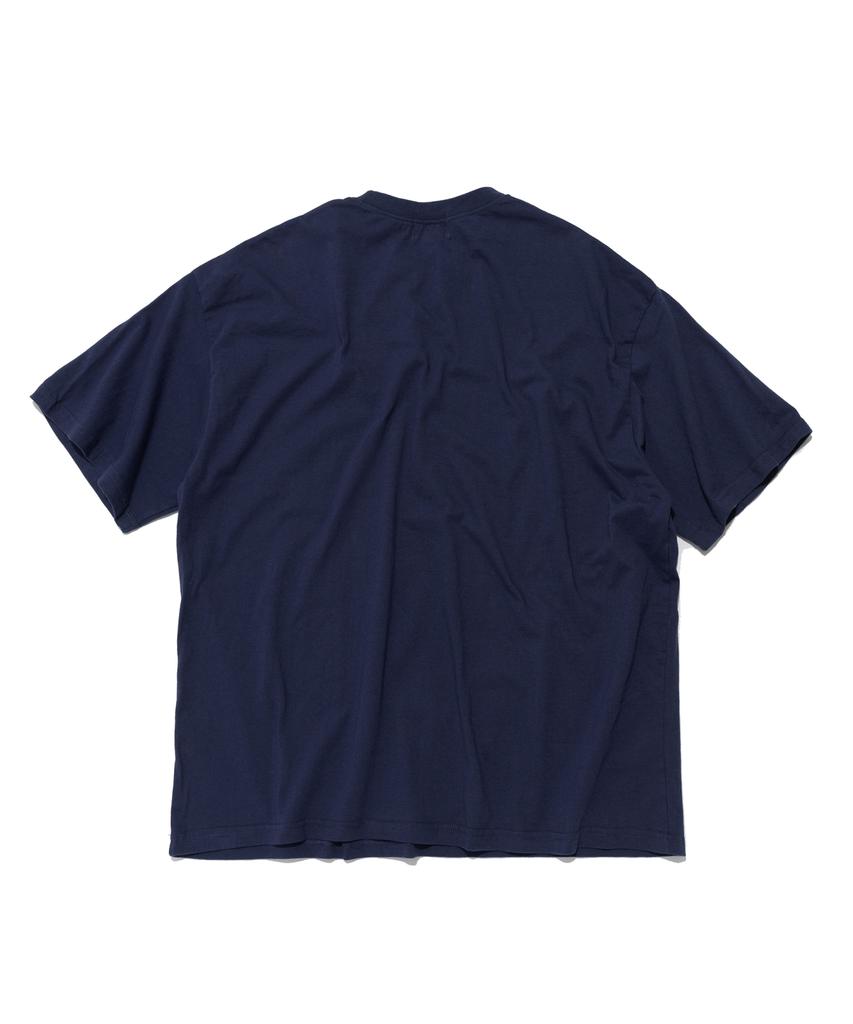 Wogseuaenko Layered Washed Short Sleeve T-Shirt (Navy)