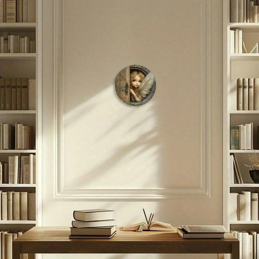 Metal Fairy Door Wall Art, Vibrant Eyes & Wings, Home Garden Party Decor