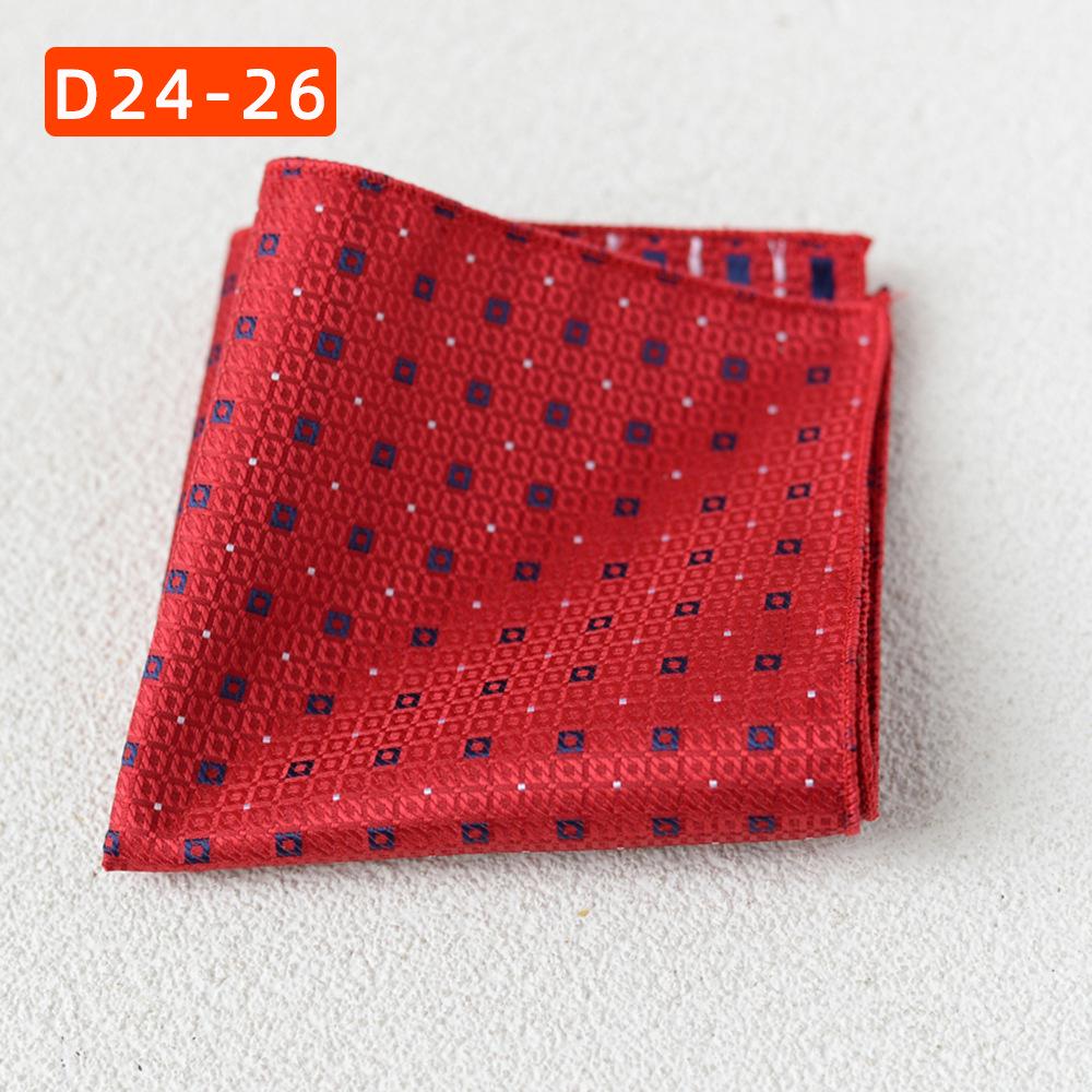 Striped Polyester Silk Pocket Square for Wedding or Business