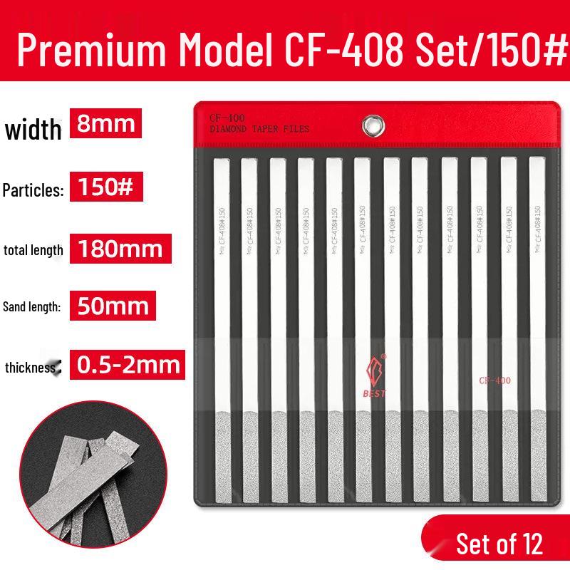 Diamond Electroplated Alloy File Set CF-400 with Carborundum - Free Shipping