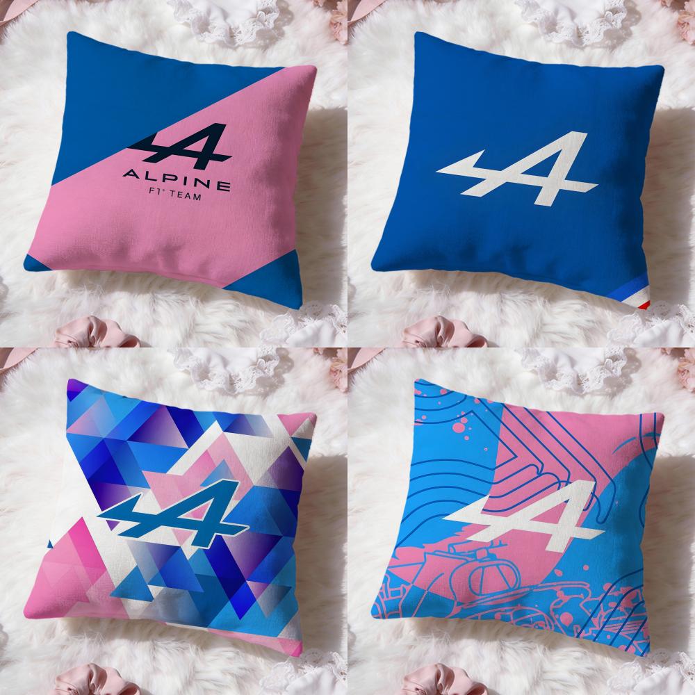 A-Alpines Automobiles Cushion Cover Premium Comfort Reversible Pillow Cove -Two in One Design for Any Room & Car Interior