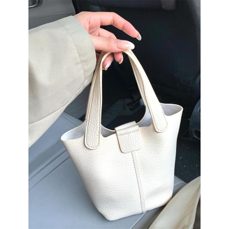 Women's Pu Soft Leather Bag Small Handbag 2025 Summer New Arrival Leisure Bucket Bag Fashion All-Match Shoulder Messenger Bag for Women