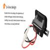Black 12V Car Metal Cigarette Lighter 2 Socket With Fuse For Motorcycle Modified