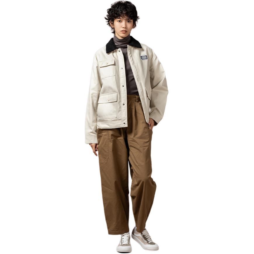 Vans Einfarbige Lammfleece-Kragen Work Casual Jacke Herrenjacken Haferflocken VN000H0P2N1