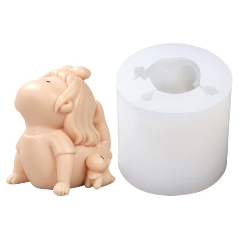Baking Candle Mould Cute Castings Molds DIY 3D Silicone Mould Candle Silicone Handicrafts Moulds for Candle Making