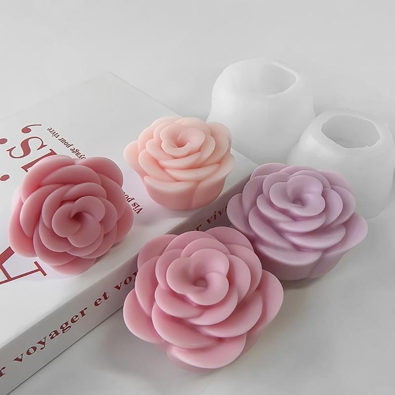 Elegant Rose Shaped Silicone Baking Mold Reusable Rose Shaped Flower Silicone Mold for Cake Baking and Chocolate Making