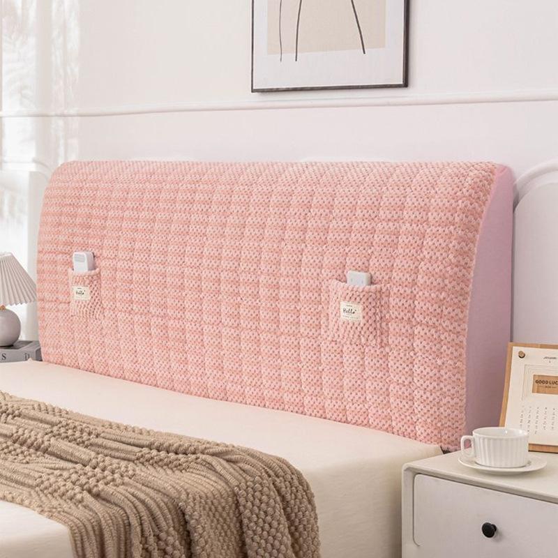 Solid Color Headboard Cover New Thickened Soft Bag Comfortable and Wear-resistant All Season Universal Bedroom Headboard Cushion