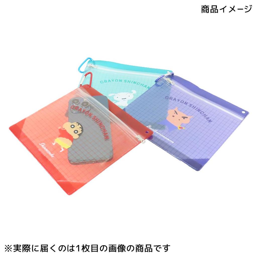 Crayon Shin-chan Clear Pouch Carabiner Zipper Case Ts Factory Small Item Holder Anime Character Goods Mail Delivery Available Cinema Collection