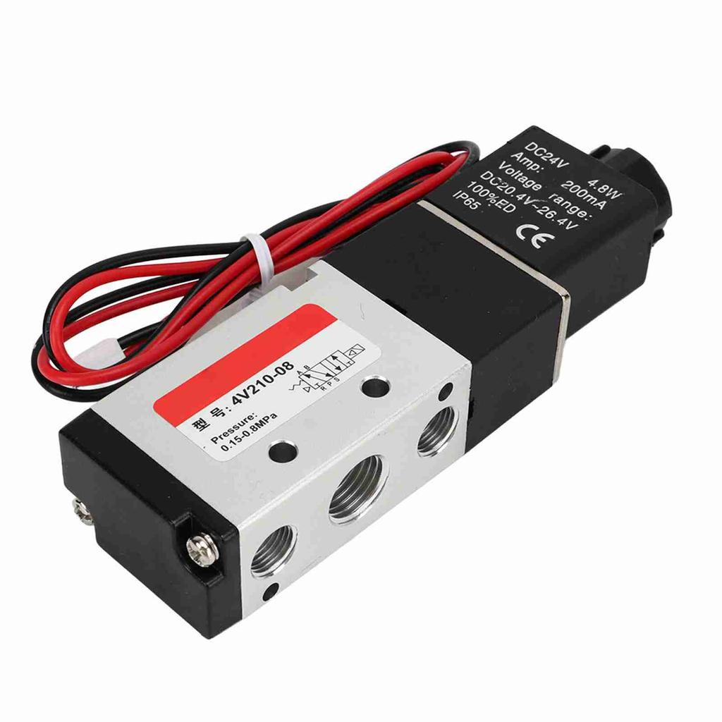 Electric Solenoid Air Valve 4V210 08 5 Way 2 Position Reliable Durable Solenoid Air Valve for Car