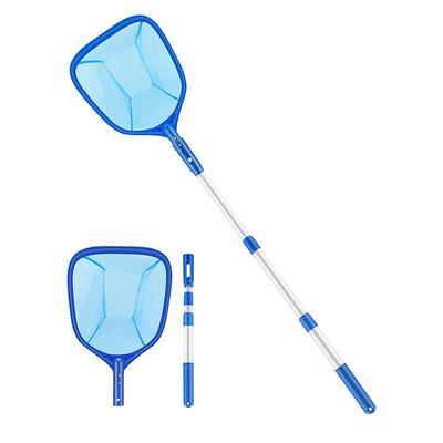 Filtro de Piscina Bueno Con Poste Telescópico de Aluminio y Herramienta de Limpieza de Malla Media Fina de Nylon Para Eliminar Hojas y Escombros