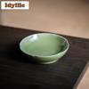 Secret Colored Glazed Flower Mouth Pot Bearing Holder Zisha Pot Support Dry Bubble Table Tea Tray Coasters Cha Fruit Snack Plate