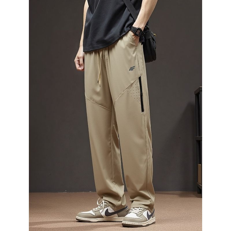 Outdoor Sports Ice Silk Cool Feeling Mesh Quick-Dry Pants Men's Summer Thin Straight Pants Foreign Trade Men's Casual Trousers