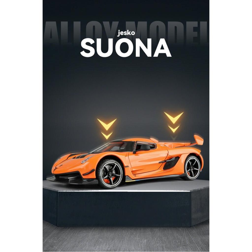 1/24 Koenigsegg Jesko Supercar Κράμα Die Cast Μοντέλο Παιχνιδιού Αυτοκινήτου Ήχος και Φως Pull Back Παιδικό Παιχνίδι Συλλεκτικά Δώρο Γενεθλίων