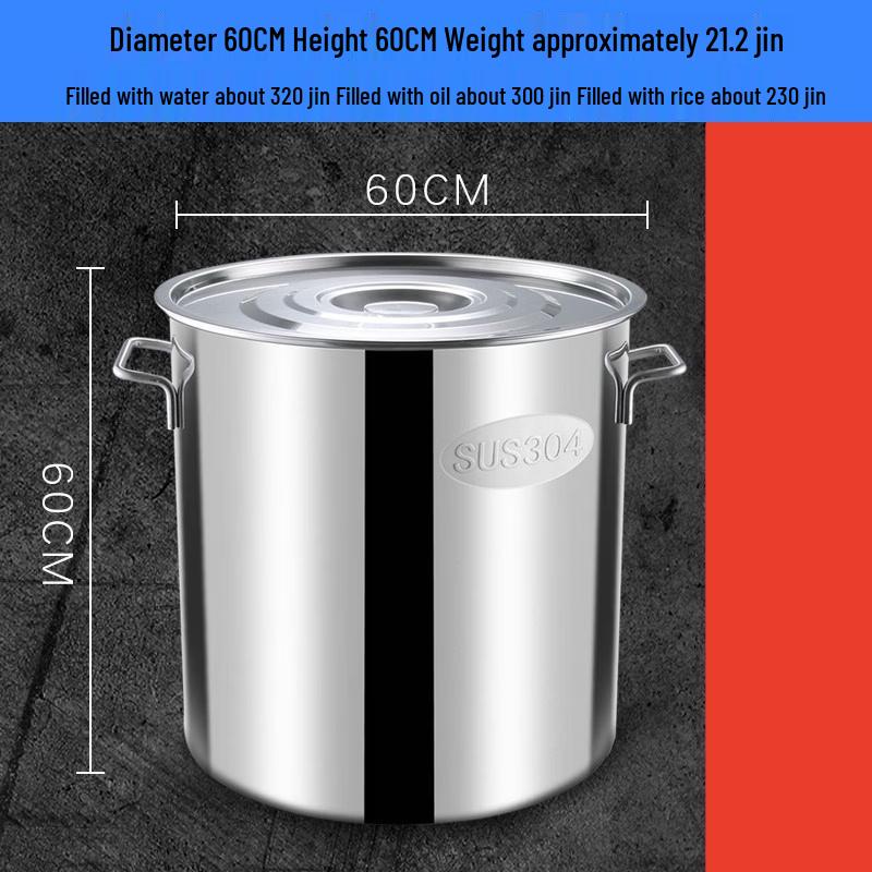 Heavy-Duty 304 Stainless Steel Stockpot with Lid