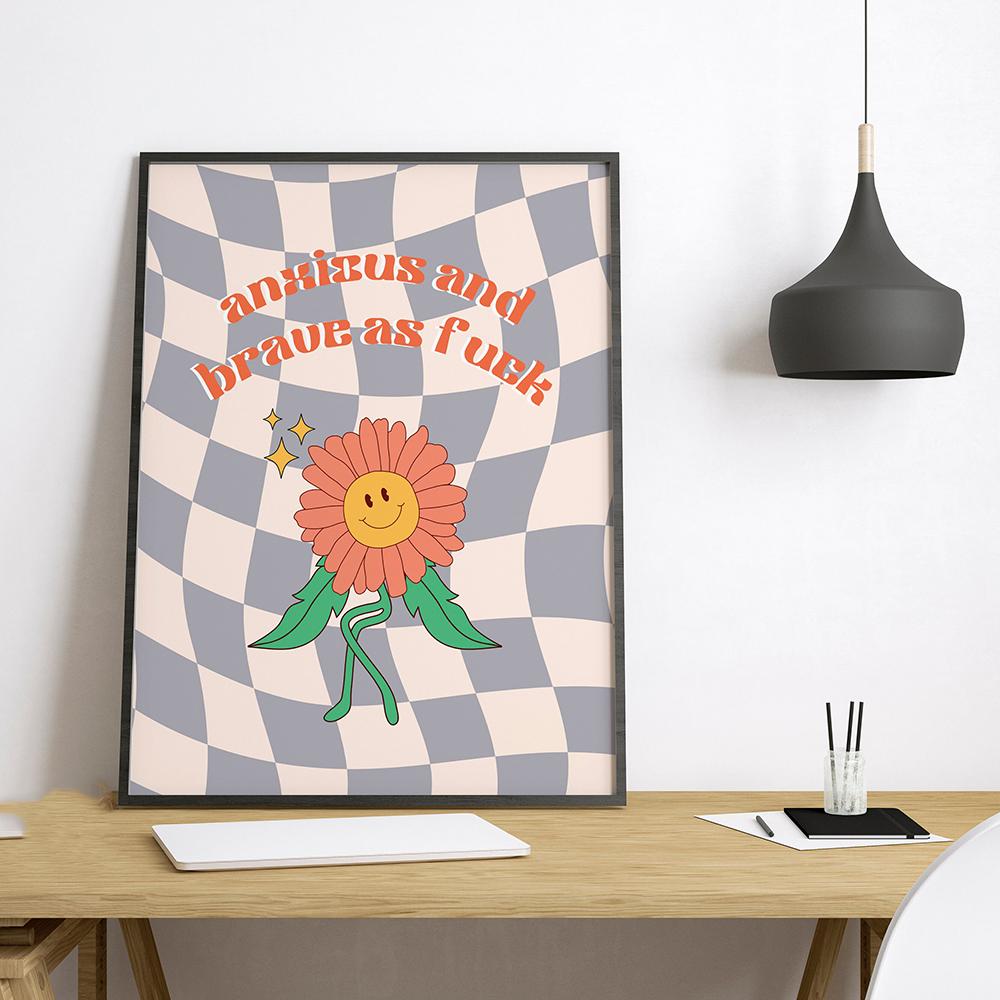 Feminist Wall Art Quote Poster Girl Gifts Bedroom Office Retro Mom I am A Rich Man Trendy Canvas Painting Room Home Decor Print