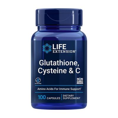 Glutation, Cysteina i C, 100 kapsułek