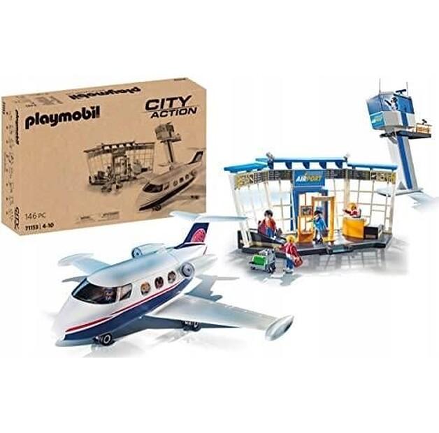 Plastic Construction Set Playmobil 71153 City Action Airport with Airplane
