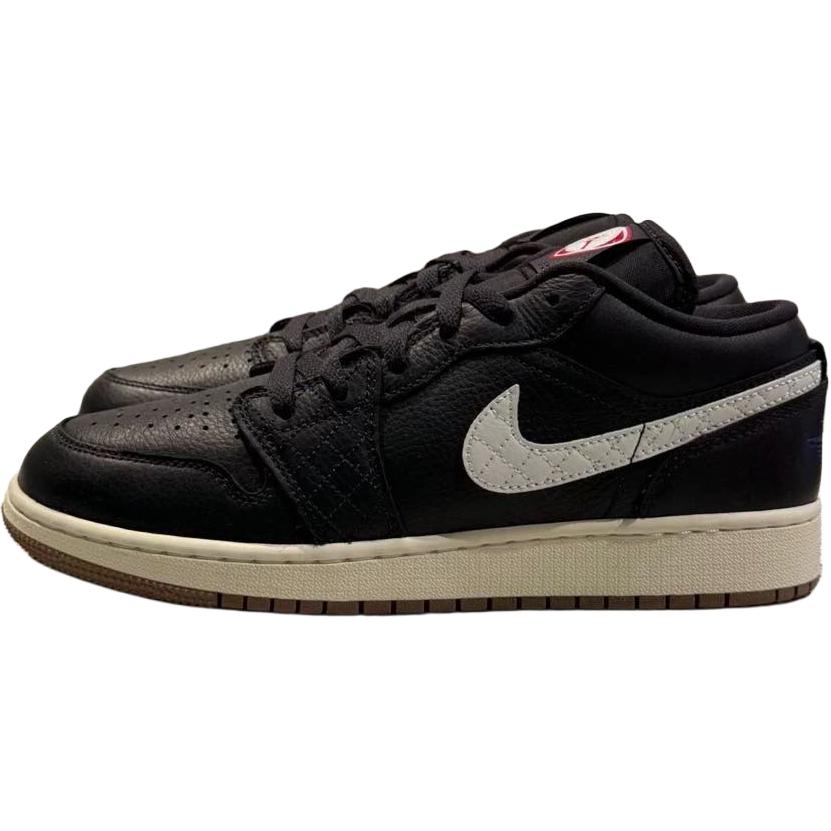 Air Jordan 1 Low SE GS Off-Noir University Red Sail Trampki Dziecięce Czarne Game-Royal IR1142-001
