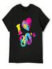 I Love The 80's T-Shirt Plus Size Clothes Anime Stuff Customs Plus Size Tops Unisex's Cotton T-Shirt