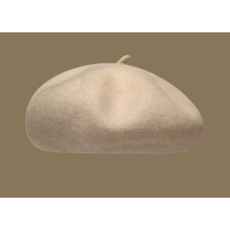 Autumn And Winter Korean Version Of High-Quality Woolen Painter Hat Women'S Cloud Hat Adjustable Versatile Three-Dimensional Wool Beret