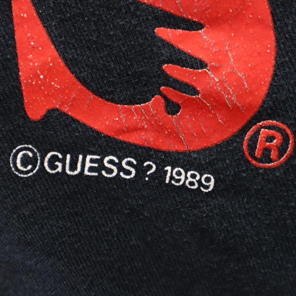 Guess 80s Made In USA Long Sleeve Trainer Fleece Lining Old Vintage Women Used